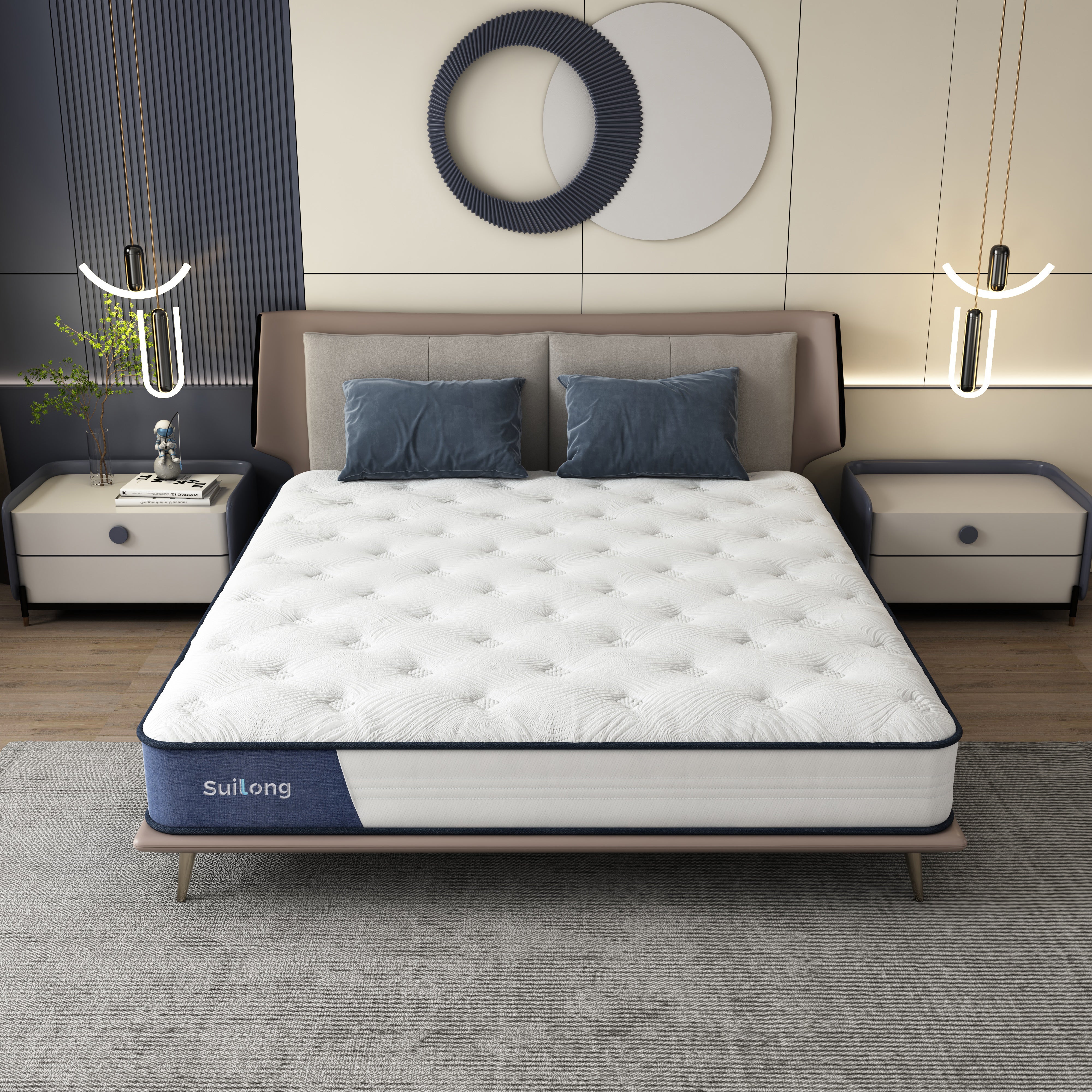 Suilong Sunrise 25cm Hybrid Mattress With Memory Foam And Innerspring For  Pressure Relieving & Sleep Cooler - Enjoy a Better Night's Sleep with a